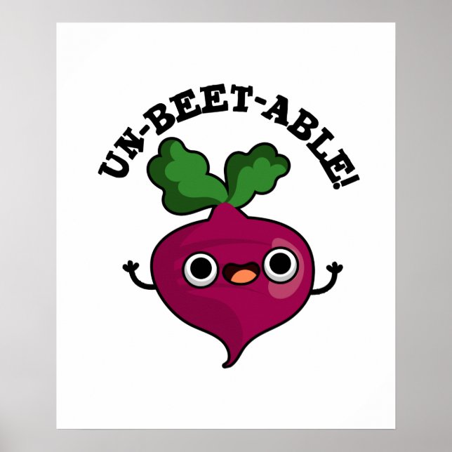 Poster Pun de betterave végétale mignonne non-perruquable (Devant)