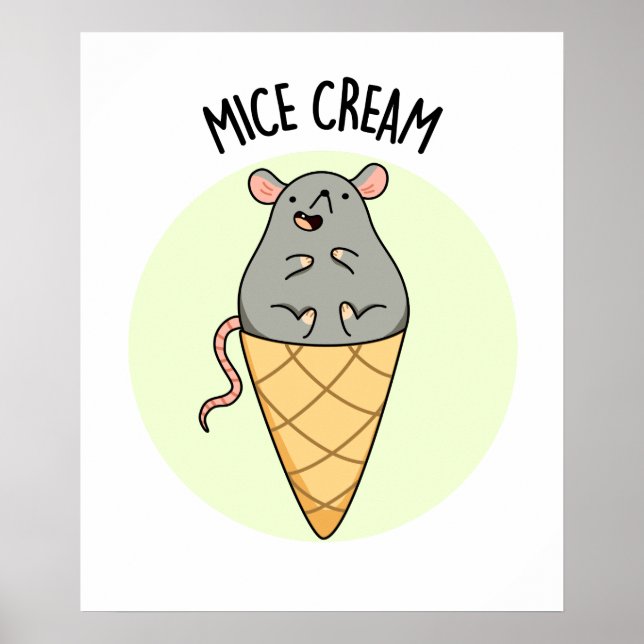 Poster Pun de crème glacée amusant (Devant)