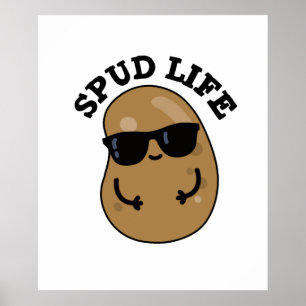 Poster Pun de pomme de terre amusant à la vie pudique