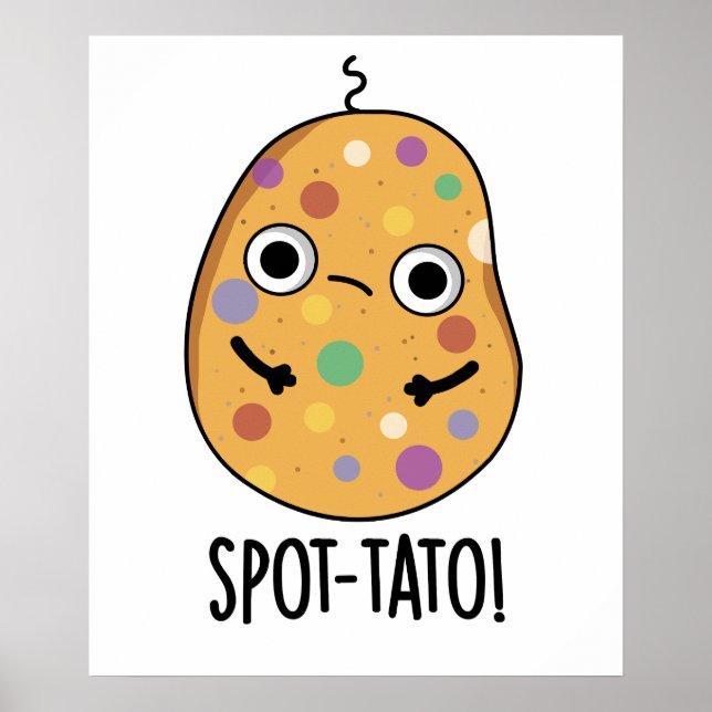 Poster Pun de pommes de terre drôle tato-tache (Devant)