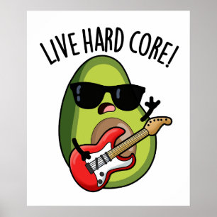 Poster Pun de Rock de Avocat Drôle Hard Core