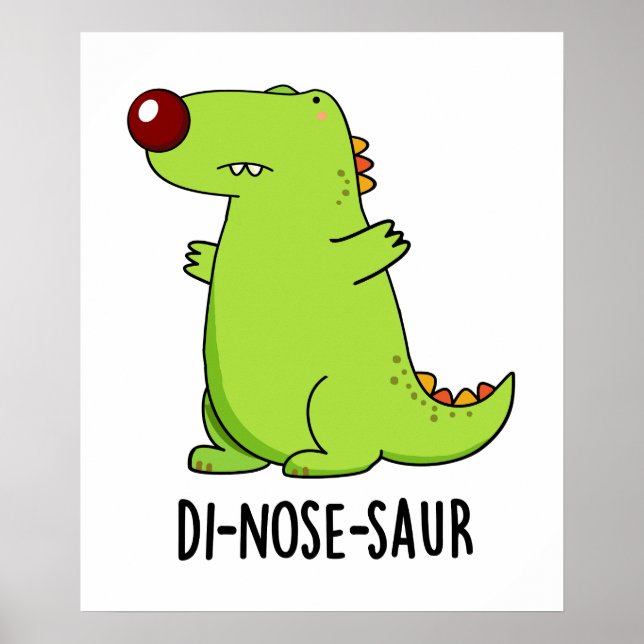 Poster Pun Dinosaure Dinosaure Drôle (Devant)