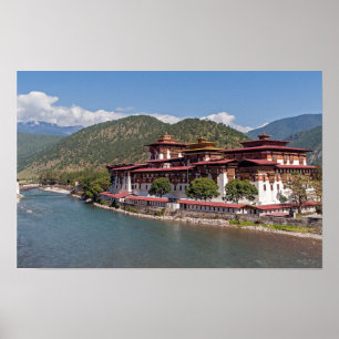 Poster Punakha Dzong au Bhoutan