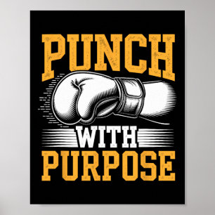 Poster Punch Avec Objectif Boxer Sports Force Gym Athle