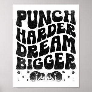 Poster Punch plus Harder Dream plus grand Boxer Sports Fo