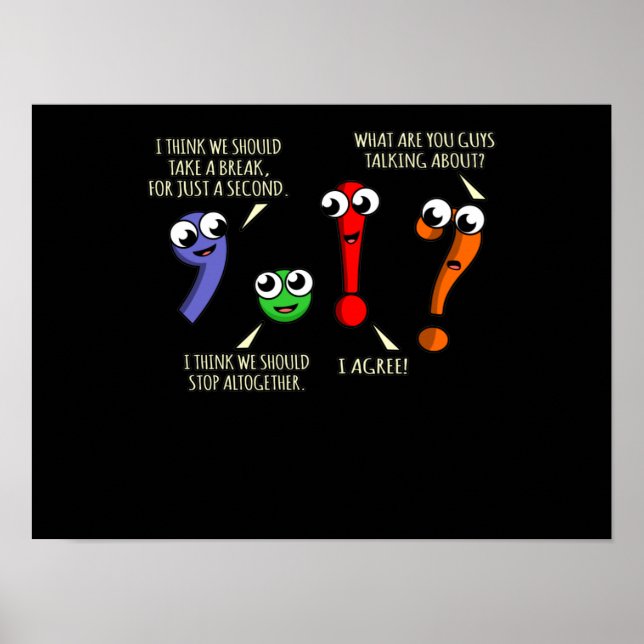 Poster Punctuation Marks English Language Teacher (Devant)