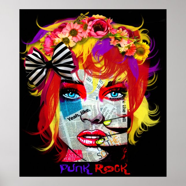 Poster Punk Rock fille (Devant)