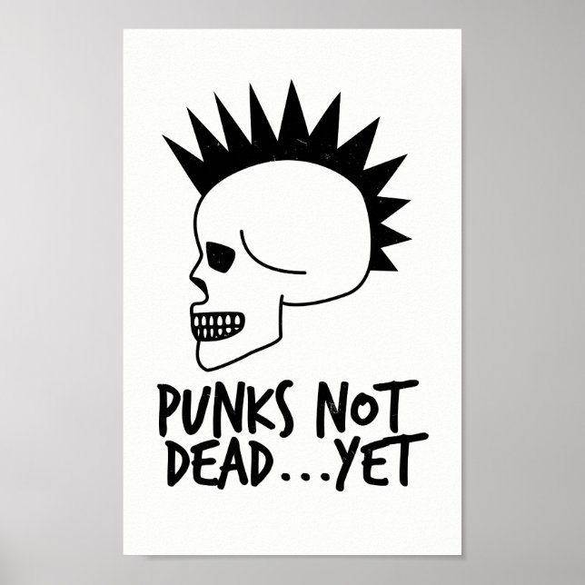 Poster Punks Pas Morts...Pourtant Crâne Blanc (Devant)