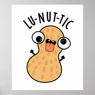 Poster Puns d'arachide marrante à noix de lu