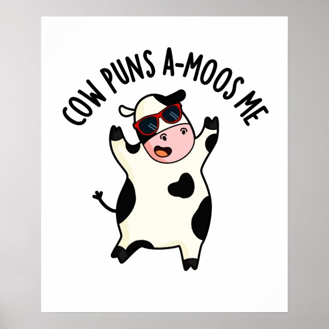 Poster Puns de vache Amoos Me Drôle Pun de vache (Devant)