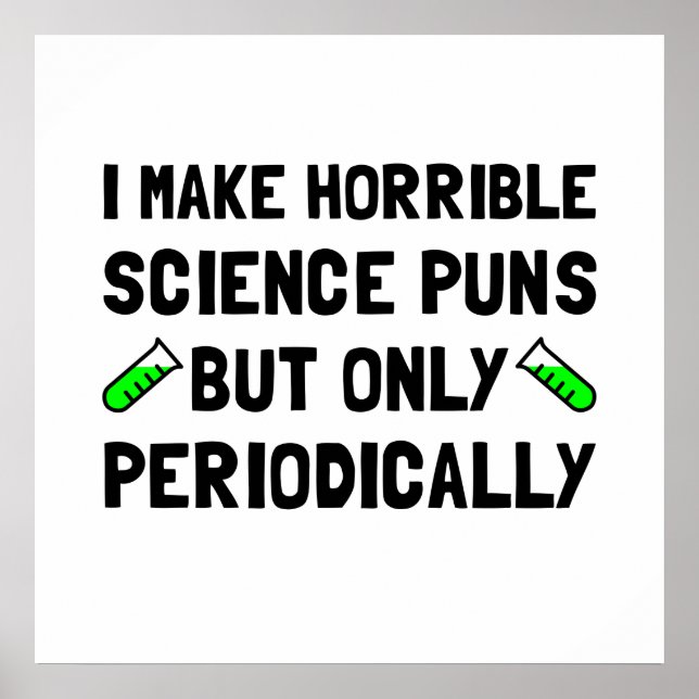 Poster Puns scientifiques périodiquement (Devant)