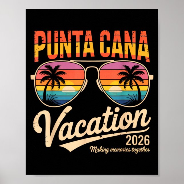 Poster Punta Cana Vacation 2026 Making Memories Summer Be (Devant)