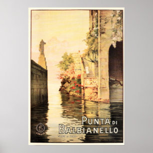 Poster PUNTA DI BALBIANELLO ITALIE Vintage Italie Voyage