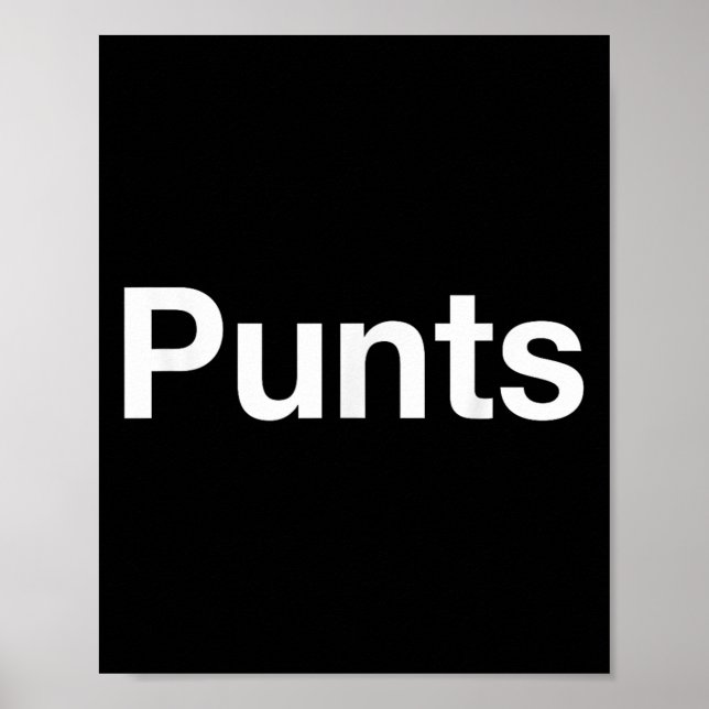 Poster Punts Funny Shirt, Punts Funny Saying Quote Shirt, (Devant)