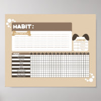 Puppy Chien Conception Habit Tracker
