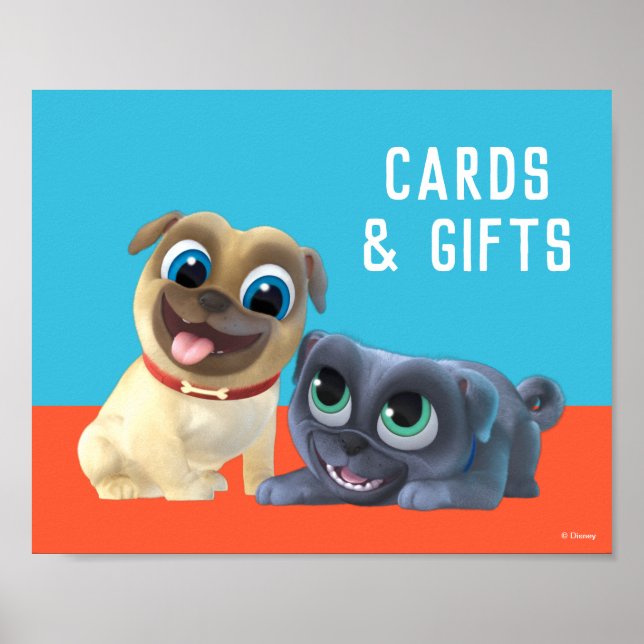 Poster Puppy Chien Pals Chalkboard Anniversaire (Devant)