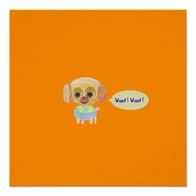 Poster Puppy Orange (Devant)