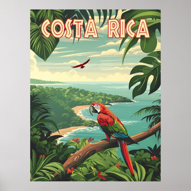 Poster Pura Vida Salutations : Costa Rica Vintage (Devant)