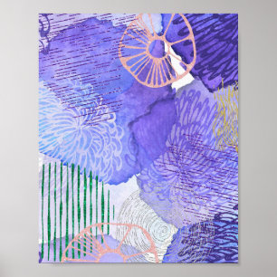 Poster Purple Abstract Design