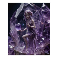 Purple Améthyste Crystals Fée Magique