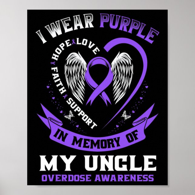 Poster Purple En Mémoire De Mon Oncle Drogue Surdose Adjé (Devant)