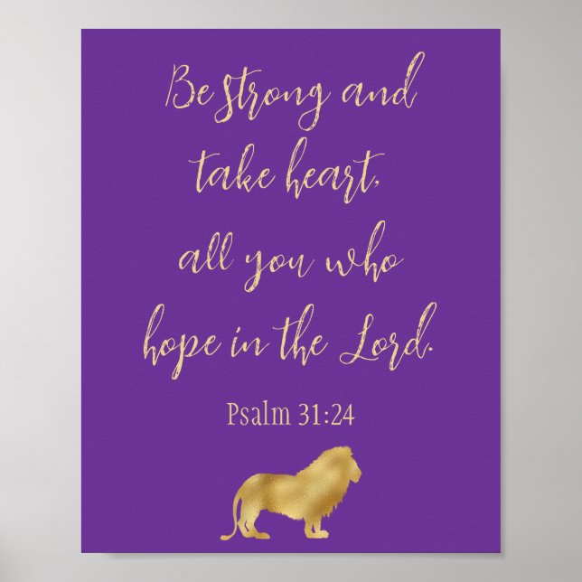Poster Purple et l'Espoir d'or dans le Lion Seigneur (Devant)