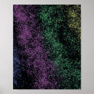 Poster Purple-green cosmic gradient, dark shadows.
