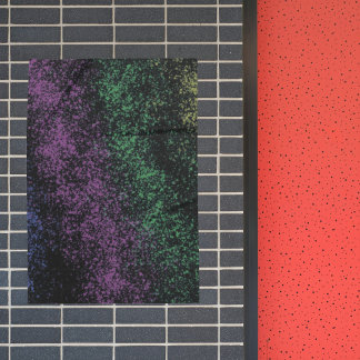 Poster Purple-green cosmic gradient, dark shadows.