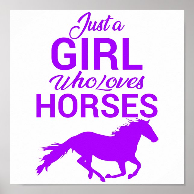Poster Purple Juste Une Fille Qui Aime Les Chevaux (Devant)