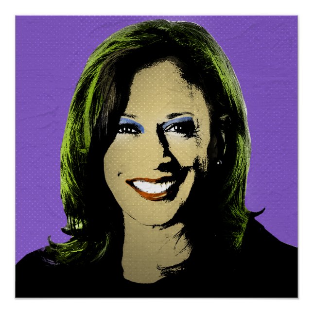 Poster Purple Kamala Harris Pop Art (Devant)