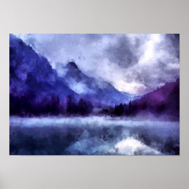 Poster Purple mountains en Alaska | Landscape (Devant)