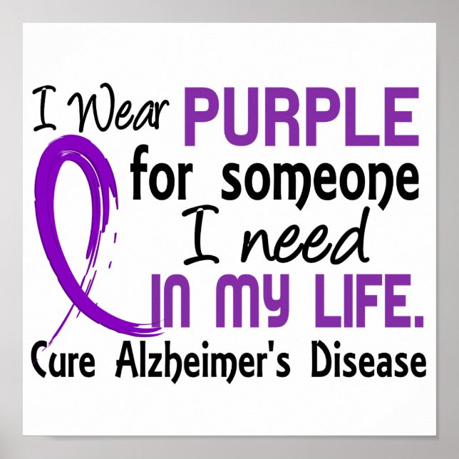 Poster Purple pour quelqu'un dont j'ai besoin Maladie d'A (Devant)