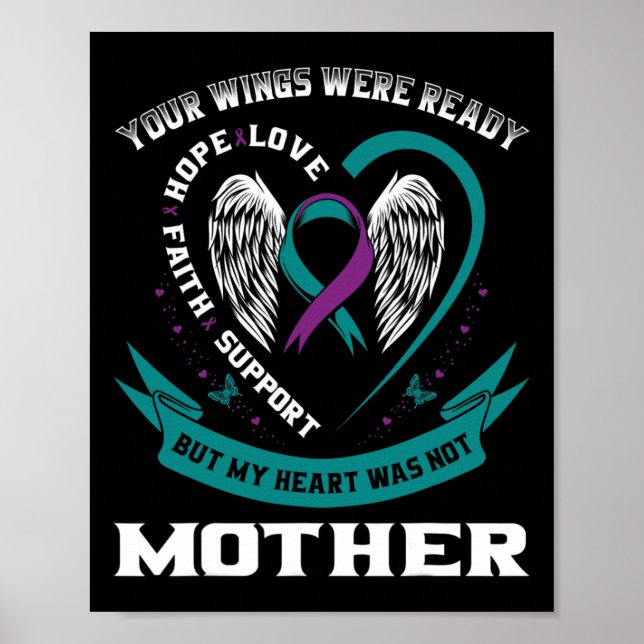 Poster Purple Ribbon Ailes Prévention du suicide M (Devant)