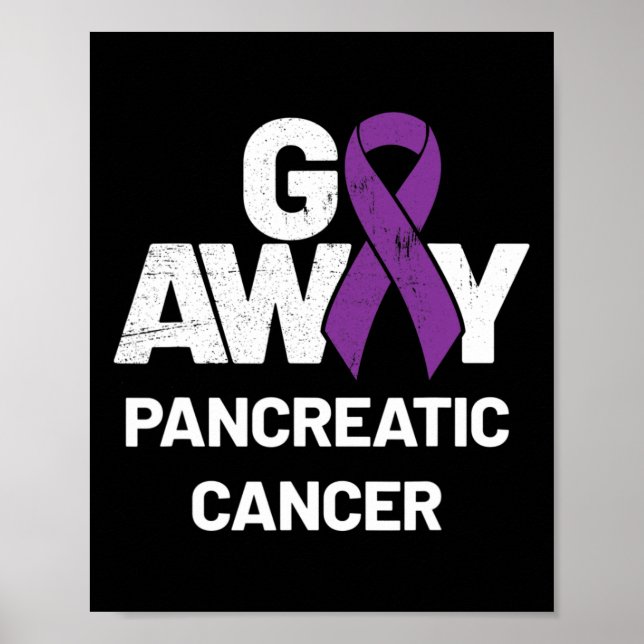 Poster Purple Ribbon National Cancer du Pancréas (Devant)
