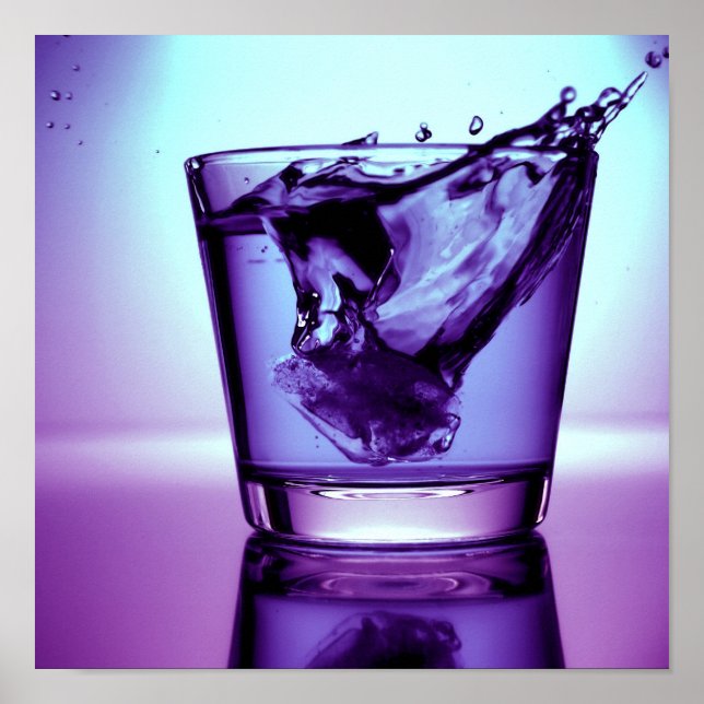 Poster Purple splash (Devant)