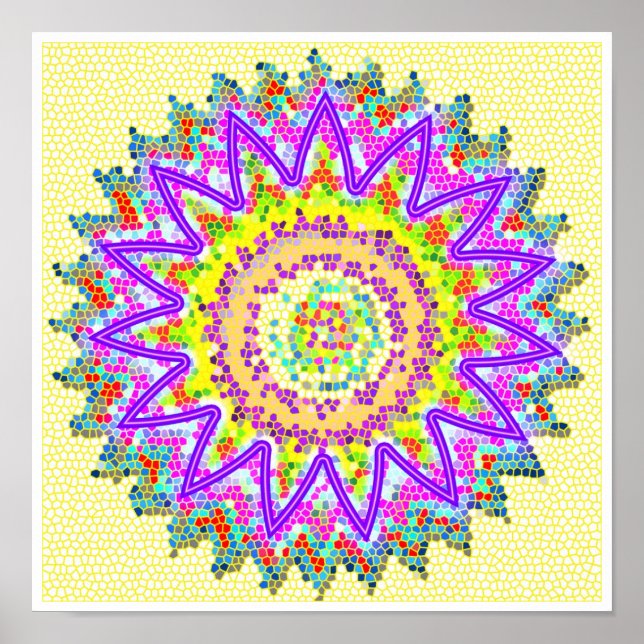 Poster PURPLE Star Sparkling Chakra (Devant)