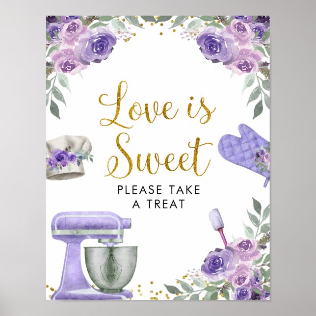 Poster Purple Stockez la cuisine L'amour est doux (Devant)
