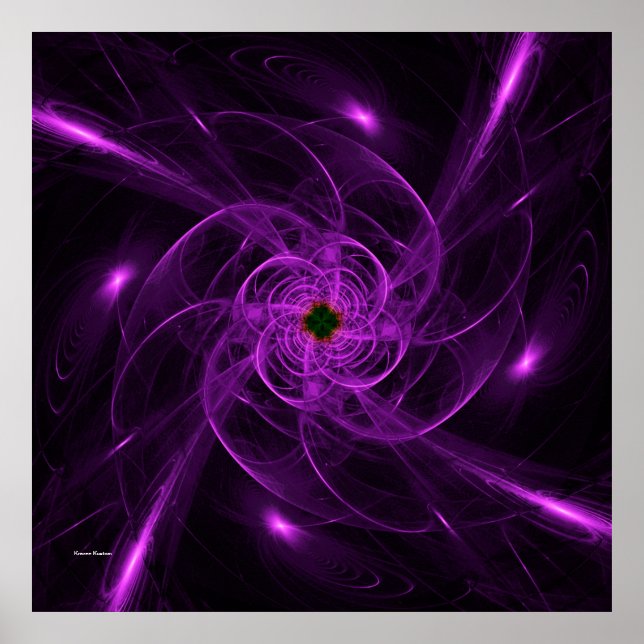 Poster Purple Swirls (Devant)