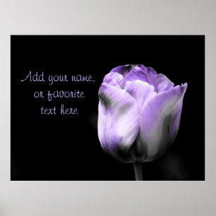 Poster Purple Tulip- Personalize or Customize