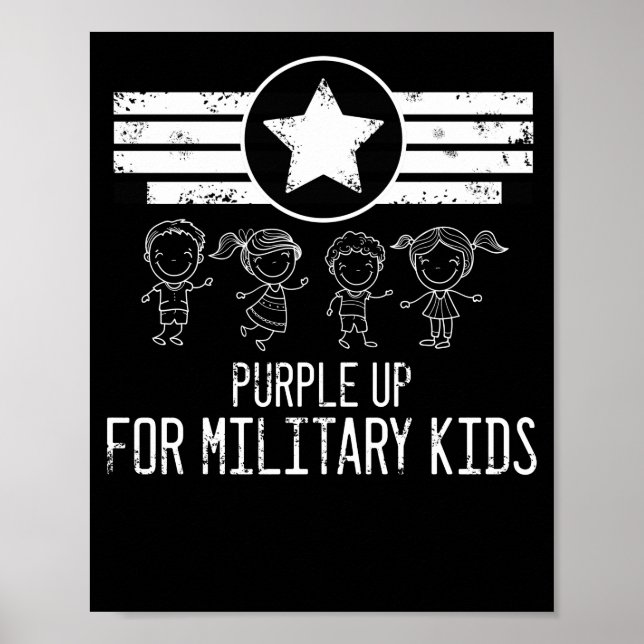 Poster Purple Up for Military Kids (Devant)