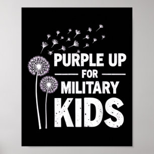 Poster Purple Up For Military Kids Dandelion Avril Award