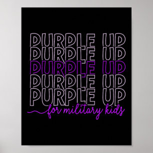 Poster Purple Up For Military Kids Military Child Mois B