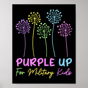 Poster Purple Up For Military Kids - Mois De La Militar