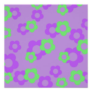 Poster Purple Y2K Bold Fleur sauvage Vibrant Spring Art
