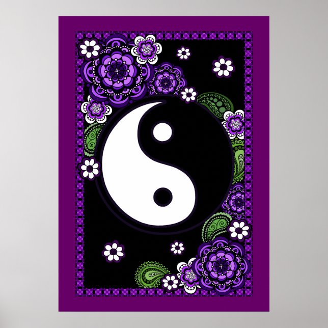 Poster Purple Yin Yang (Devant)