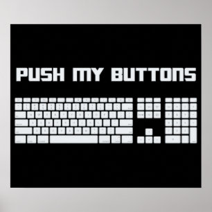 Poster Push My Buttons Computer Keyboard