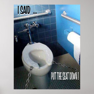 POSTER PUT THE SEAT DOWN