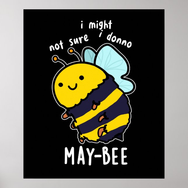 Poster Putain d'abeilles Funny Insect Bee Pun Dark BG (Devant)