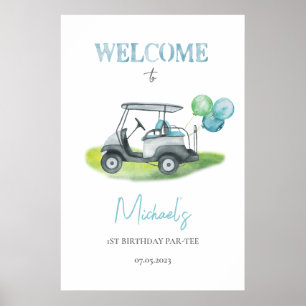 Poster Putt Party Golf Thème Bienvenue