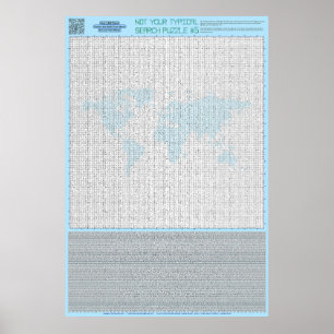 Poster PUZZLE #5 : Pays - Standard